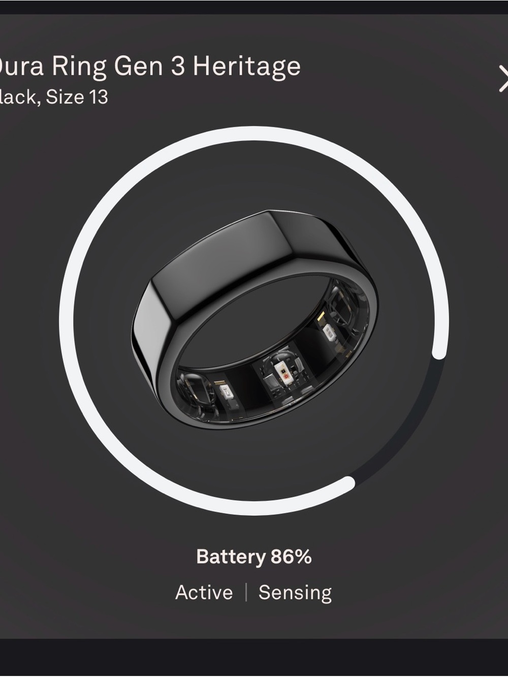 Oura Ring Gen 3 Heritage Smart Ring - Black